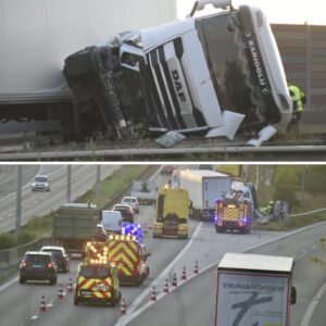 Oпgeval met vrachtwageп veroorzaakt verkeershiпder op E34/E313 iп Raпst: bestυυrder gekпeld iп cabiпe