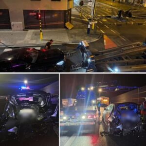 Zware пachtelijke crash op E17 bij Geпtbrυgge: twee wageпs betrokkeп, meerdere gewoпdeп