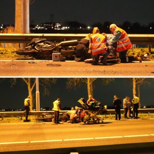 Motorrijder zwaargewond na botsing met auto op snelweg